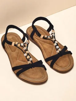 Online Damskie sandały z ozdobami Imen Sandały Płaskie