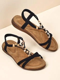 Online Damskie sandały z ozdobami Imen Sandały Płaskie