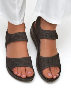 Outlet Damskie sandały na grubszej podeszwie Viva Flex Sandały Płaskie