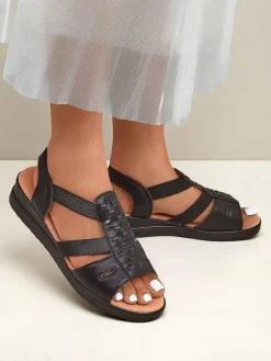 Best Damskie sandały na niskim koturnie Sora Sandały Na Koturnie