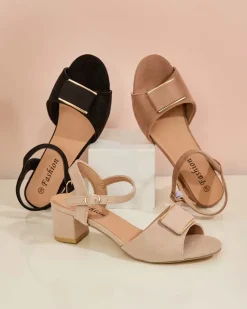 Outlet Damskie sandały Colvos Buty Na Wielkie Wyjście|Sandały Na Słupku