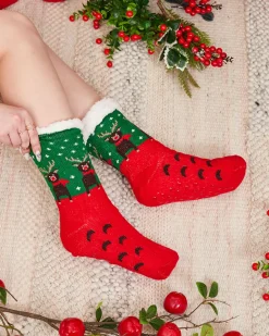 New Damskie skarpetki ze świątecznym wzorem Skarpetki