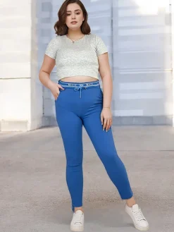 Best Damskie spodnie materiałowe PLUS SIZE Plus Size|Spodnie Materiałowe