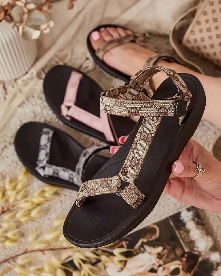 Best Damskie sportowe sandały Gusil Sandały Płaskie