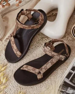 Best Damskie sportowe sandały Gusil Sandały Płaskie