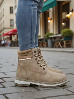 Sale Damskie trapery Miszuz Trapery|Botki Sznurowane