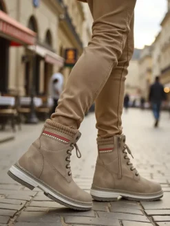 Sale Damskie trapery Miszuz Trapery|Botki Sznurowane