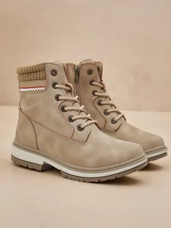 Sale Damskie trapery Miszuz Trapery|Botki Sznurowane