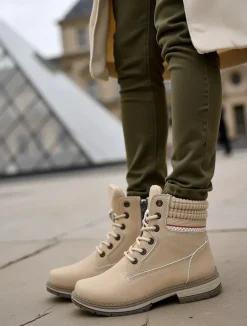 Online Damskie trapery Miszuz Trapery|Botki Sznurowane