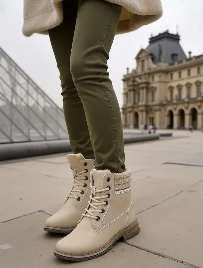 Online Damskie trapery Miszuz Trapery|Botki Sznurowane