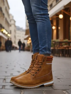 Best Damskie trapery Miszuz Trapery|Botki Sznurowane