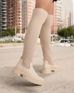 Best Damskie wsuwane kozaki Romie Kozaki Na Płaskim Obcasie|Kozaki Bez Ocieplenia