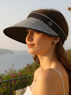 Outlet Daszek Przeciwsłoneczny Sunprint Visor Damskie Czapki I Kapelusze