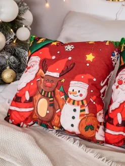 Discount Dekoracyjna świąteczna poszewka na poduszkę Poduszki I Poszewki