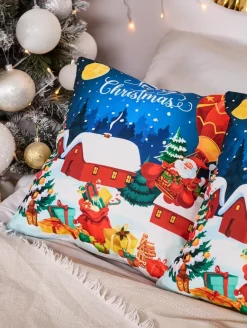 Best Dekoracyjna świąteczna poszewka na poduszkę Poduszki I Poszewki