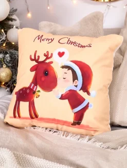Discount Dekoracyjna świąteczna poszewka na poduszkę Poduszki I Poszewki