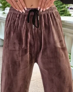 Sale Dresy damskie a'la welurowe Spodnie Dresowe