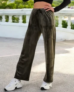 Sale Dresy damskie a'la welurowe Spodnie Dresowe