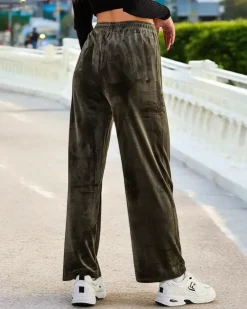 Sale Dresy damskie a'la welurowe Spodnie Dresowe