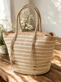 Duża słomiana torebka damska Damskie Wiklinowe I Słomiane