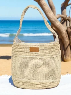 Discount Duża słomiana torebka damska Marella Natura Damskie Wiklinowe I Słomiane