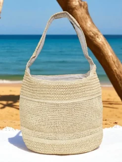 Discount Duża słomiana torebka damska Marella Natura Damskie Wiklinowe I Słomiane