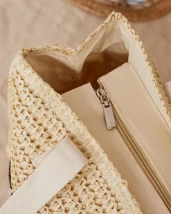 Clearance Duża słomiana torebka damska Damskie Wiklinowe I Słomiane