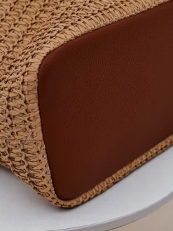 Clearance Duża słomiana torebka damska Solea Bag Damskie Wiklinowe I Słomiane