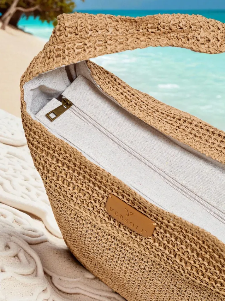 Duża słomiana torebka damska Marella Natura Damskie Wiklinowe I Słomiane