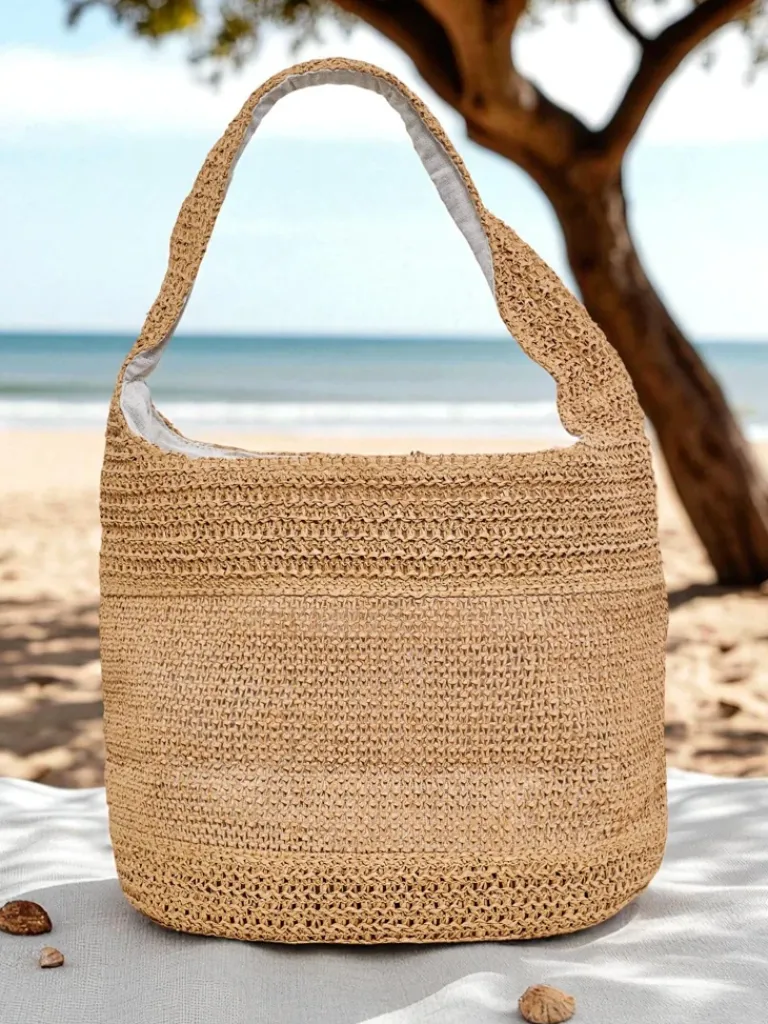 Duża słomiana torebka damska Marella Natura Damskie Wiklinowe I Słomiane