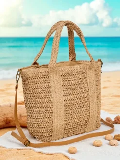 Discount Duża słomiana torebka damska Bella Paglia Damskie Wiklinowe I Słomiane