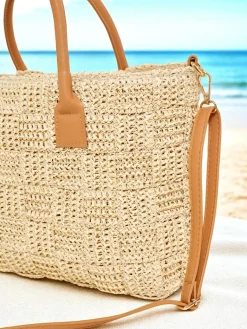 Duża słomiana torebka damska Aureliana Savio Damskie Wiklinowe I Słomiane