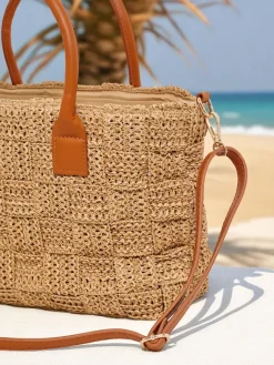Discount Duża słomiana torebka damska Aureliana Savio Damskie Wiklinowe I Słomiane