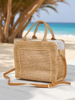 Discount Duża słomiana torebka damska Ariadne Raffia Damskie Wiklinowe I Słomiane