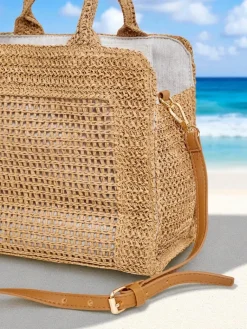 Discount Duża słomiana torebka damska Ariadne Raffia Damskie Wiklinowe I Słomiane