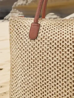 Outlet Duża słomiana torebka damska letnia Damskie Wiklinowe I Słomiane