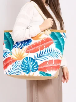New Duża torba materiałowa z printem Damskie Materiałowe|Torby Plażowe