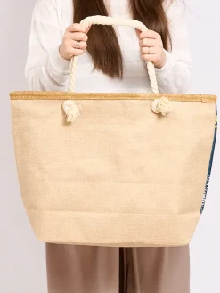 Clearance Duża torba materiałowa z printem Damskie Materiałowe|Torby Plażowe