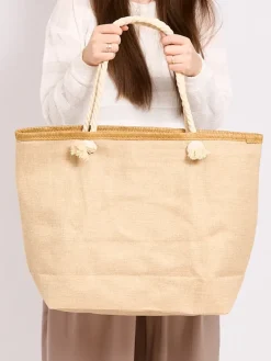 Discount Duża torba materiałowa z printem Damskie Materiałowe|Torby Plażowe