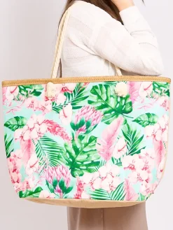 Discount Duża torba materiałowa z printem Damskie Materiałowe|Torby Plażowe