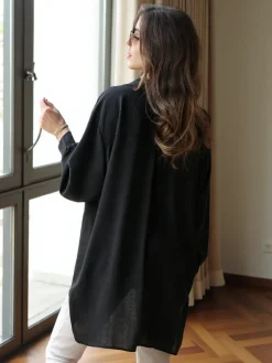 Clearance Długa damska koszula oversize Bluzki / Koszule / Koszulki