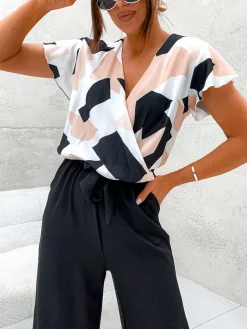 Discount Długi kombinezon damski z printem Kombinezony