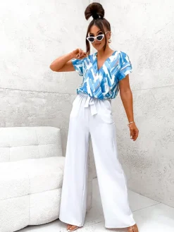 Discount Długi kombinezon damski z printem Kombinezony