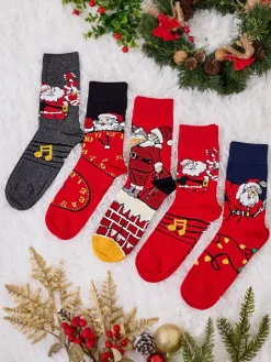 Best Długie męskie świąteczne skarpety 5/pak Skarpetki|Skarpetki