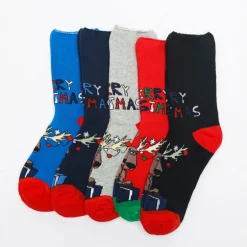 Online Długie świąteczne skarpety unisex 5/pak Skarpetki|Skarpetki