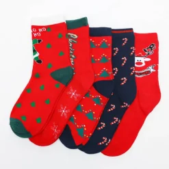 New Długie świąteczne skarpety damskie 5/pak Skarpetki