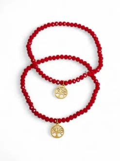 Hot Dwie Bransoletki damskie z zawieszką drzewa Damskie Biżuteria