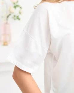 Clearance Dwuczęściowy biało - damski komplet sportowy Damskie Komplety Damskie