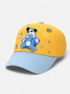 Clearance Dziecięca czapka z daszkiem i naszywką z latającym misiem Oliver Sky Czapki