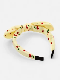 Best Dziecięca opaska do włosów z kokardką z printem w wisienki Damskie Akcesoria Do Włosów